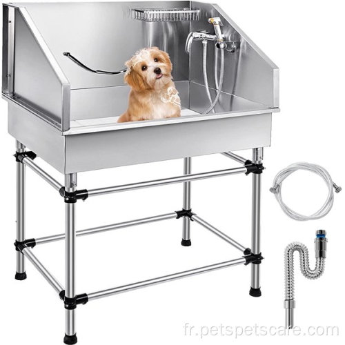 Baignoire de toilettage pour chiens baignoire professionnelle en acier inoxydable